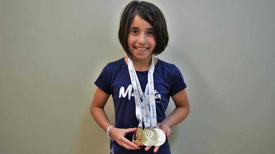 Aos 9 anos, Alice Falcão já coleciona bons resultados na modalidade.
